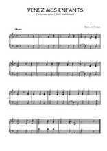 Téléchargez l'arrangement pour piano de la partition de noel-venez-mes-enfants en PDF